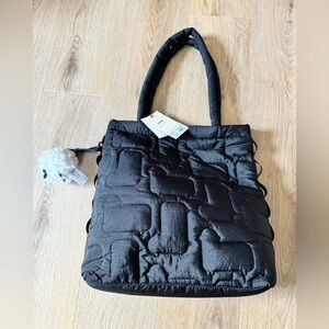 Black Quilted Tote Bag